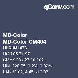 カラーコード: MD-Color - MD-Color CM404 | qconv.com