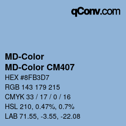 Color code: MD-Color - MD-Color CM407 | qconv.com