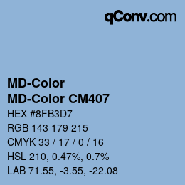 カラーコード: MD-Color - MD-Color CM407 | qconv.com