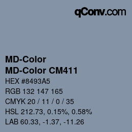 Color code: MD-Color - MD-Color CM411 | qconv.com