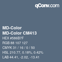 Color code: MD-Color - MD-Color CM413 | qconv.com
