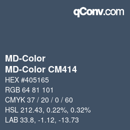 Color code: MD-Color - MD-Color CM414 | qconv.com