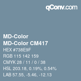 カラーコード: MD-Color - MD-Color CM417 | qconv.com