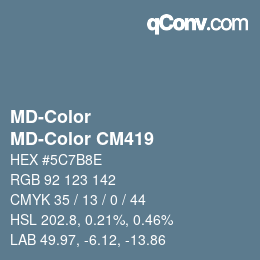 Color code: MD-Color - MD-Color CM419 | qconv.com