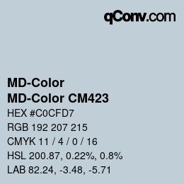 Color code: MD-Color - MD-Color CM423 | qconv.com