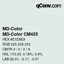 Color code: MD-Color - MD-Color CM425 | qconv.com