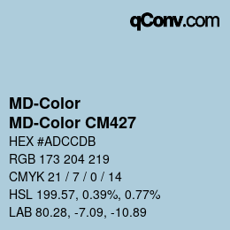 Color code: MD-Color - MD-Color CM427 | qconv.com