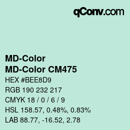 Color code: MD-Color - MD-Color CM475 | qconv.com