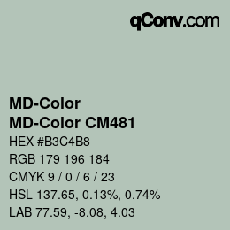 カラーコード: MD-Color - MD-Color CM481 | qconv.com