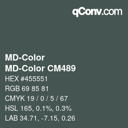 カラーコード: MD-Color - MD-Color CM489 | qconv.com