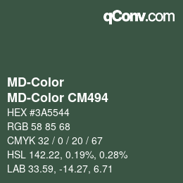 Farbcode: MD-Color - MD-Color CM494 | qconv.com