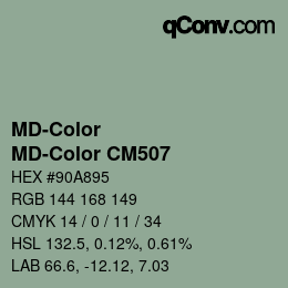 Color code: MD-Color - MD-Color CM507 | qconv.com