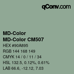 カラーコード: MD-Color - MD-Color CM507 | qconv.com
