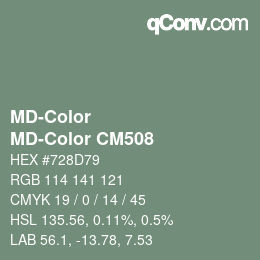 カラーコード: MD-Color - MD-Color CM508 | qconv.com