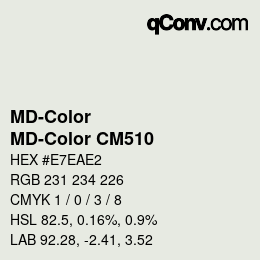 Color code: MD-Color - MD-Color CM510 | qconv.com