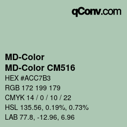 Color code: MD-Color - MD-Color CM516 | qconv.com