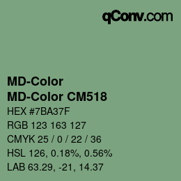 カラーコード: MD-Color - MD-Color CM518 | qconv.com