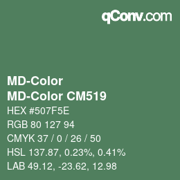 Color code: MD-Color - MD-Color CM519 | qconv.com