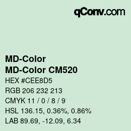 Code couleur: MD-Color - MD-Color CM520 | qconv.com