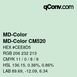 カラーコード: MD-Color - MD-Color CM520 | qconv.com