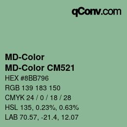 Farbcode: MD-Color - MD-Color CM521 | qconv.com