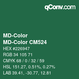 Color code: MD-Color - MD-Color CM524 | qconv.com