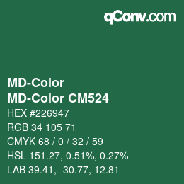 Code couleur: MD-Color - MD-Color CM524 | qconv.com