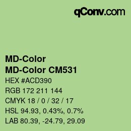 Farbcode: MD-Color - MD-Color CM531 | qconv.com