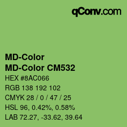 カラーコード: MD-Color - MD-Color CM532 | qconv.com