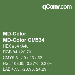 Farbcode: MD-Color - MD-Color CM534 | qconv.com