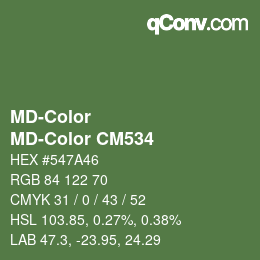 Color code: MD-Color - MD-Color CM534 | qconv.com