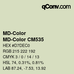 Farbcode: MD-Color - MD-Color CM535 | qconv.com