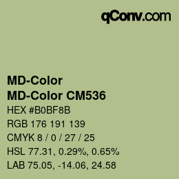 Color code: MD-Color - MD-Color CM536 | qconv.com