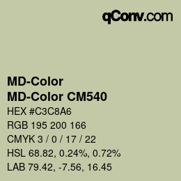 カラーコード: MD-Color - MD-Color CM540 | qconv.com