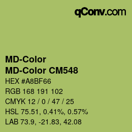 Code couleur: MD-Color - MD-Color CM548 | qconv.com