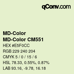 Color code: MD-Color - MD-Color CM551 | qconv.com