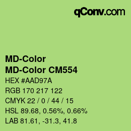 カラーコード: MD-Color - MD-Color CM554 | qconv.com