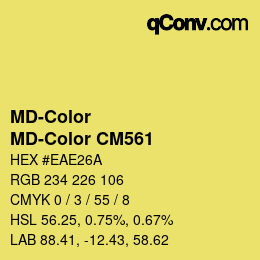カラーコード: MD-Color - MD-Color CM561 | qconv.com
