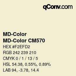 Color code: MD-Color - MD-Color CM570 | qconv.com