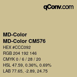 Color code: MD-Color - MD-Color CM576 | qconv.com