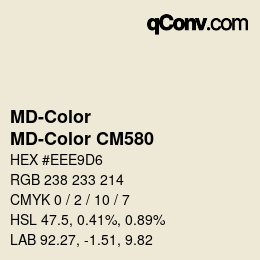 カラーコード: MD-Color - MD-Color CM580 | qconv.com