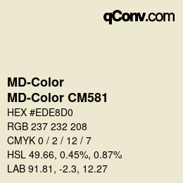 カラーコード: MD-Color - MD-Color CM581 | qconv.com