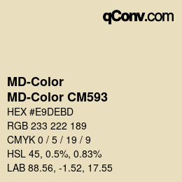 カラーコード: MD-Color - MD-Color CM593 | qconv.com
