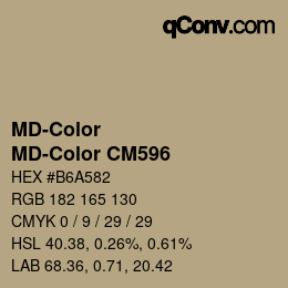 カラーコード: MD-Color - MD-Color CM596 | qconv.com