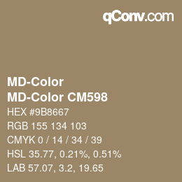Color code: MD-Color - MD-Color CM598 | qconv.com