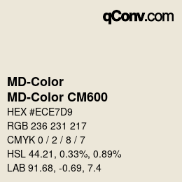 カラーコード: MD-Color - MD-Color CM600 | qconv.com