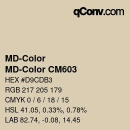 Color code: MD-Color - MD-Color CM603 | qconv.com