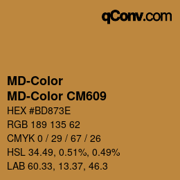 カラーコード: MD-Color - MD-Color CM609 | qconv.com