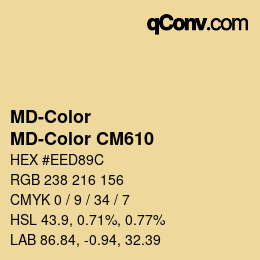 カラーコード: MD-Color - MD-Color CM610 | qconv.com