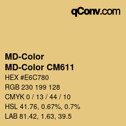 カラーコード: MD-Color - MD-Color CM611 | qconv.com